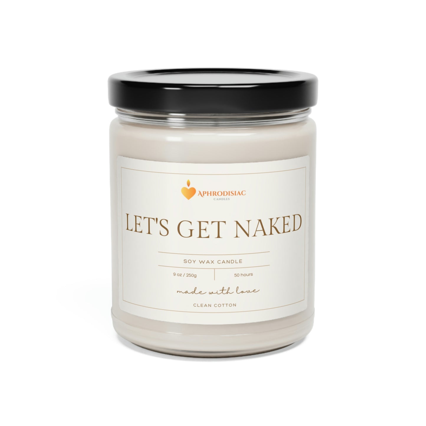 Let's Get Naked Aphrodisiac Soy Candle, 9oz