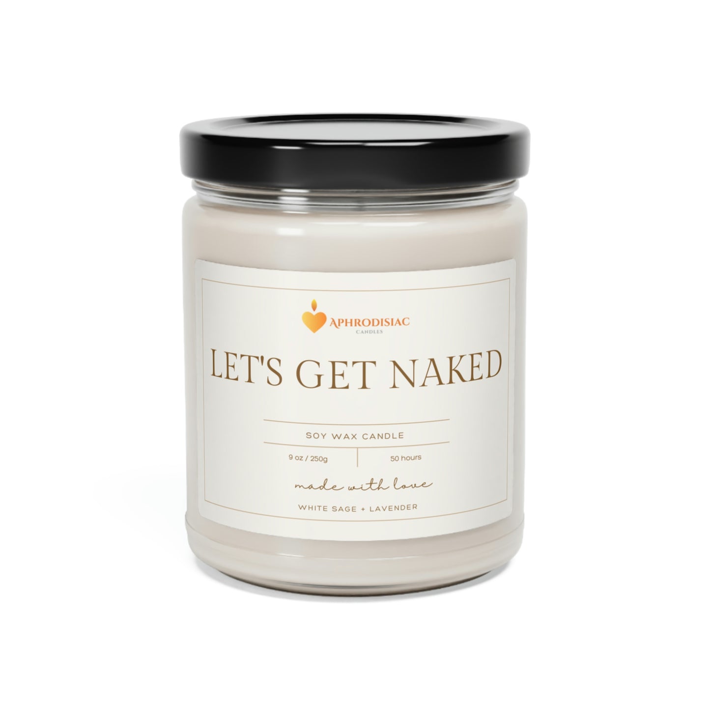 Let's Get Naked Aphrodisiac Soy Candle, 9oz
